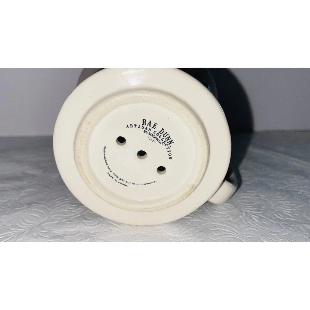 Rae Dunn Kitchen Coffee Pour Over Ceramic Dripper Cream Farmhouse Magenta